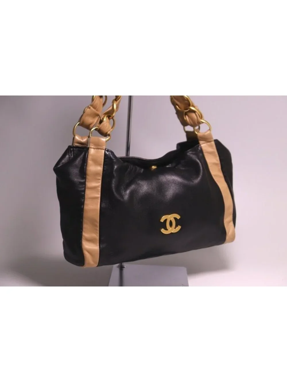 Chanel Bicolor Lambskin Shoulder